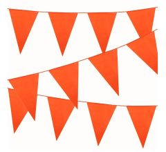 Oranje Plastic Punt Vlaggenlijn - 120 meter