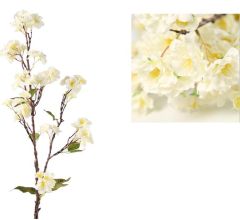 Prunus kunstbloemen kunsttak - Wit - 100 cm