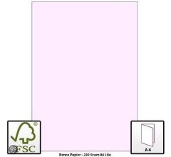 Benza Hobbykarton om zelf wenskaarten te maken 220 Gram - A4 - Lila - 20 stuks