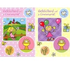 Benza - Enkele Wenskaarten, Felicitatiekaarten - Communie 2 - (10 stuks)