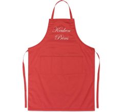 Keuken Prins - Luxe Schort Keukenschort met tekst - Rood