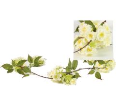 Prunus kunstbloemen kunsttak String - Wit - 180 cm