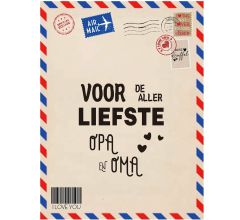 Post Deken - Sprei - Wikkeldoek- Plaid - voor opa en oma - trouwdag - cadeau - 200 x 150 cm