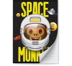 Emoji - Space Monkey schriften Lijn A4 - 2 stuks