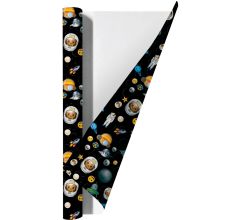 Emoji Space Money kaftpapier voor schoolboeken - 200 x 70 cm - 6 rollen