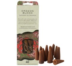 Wierookkegels Incense cones 40 stuks - Dragon Blood