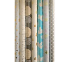 Christmas mix cadeaupapier - Kerstpapier inpakpapier voor kerst K438 - 300 x 70 cm - 7 rollen