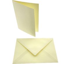 25 Luxe Enveloppen 114 x 162 mm met Bijpassende Dubbele Kaarten