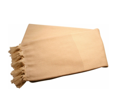 Arowell Diamond Stripe Pestemal - Fouta - Hamamdoek - Hammamdoek: Tarwe (100 x 180 cm)