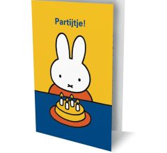 Nijntje - 6 Dubbele Uitnodigingen Met Envelop – Partijtje!