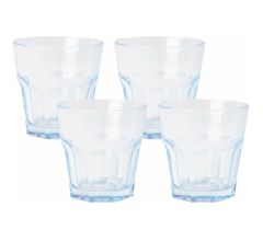 Waterglas Sapglas - Tumbler - 8 x 8 cm - 200ml - Blauw - 4 Stuks
