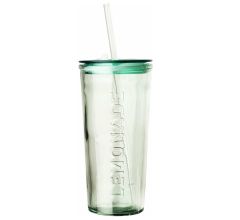 Gusta drinkglas met rietje en deksel – 550ml - Groen – 1 Stuks