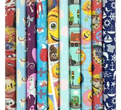 Assortiment inpakpapier cadeaupapier voor kinderen HO114 - 200 x 70 - 6 rollen