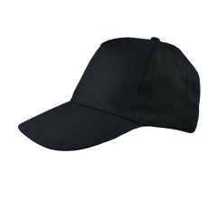 Brushed 5 Panel Honkbal cap - Zwart