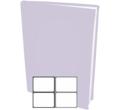 Rekbare Boekenkaften A4 - Lichtlila - 6 stuks incl. Grijze textiel labels
