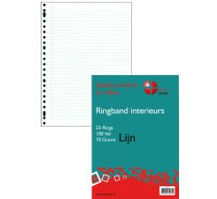 Benza - Ringbandpapier A4 - Schrijfpapier Lijn - 23 ringen - 100 vel