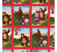 Masha en de Beer kaftpapier schoolboeken - 5 rollen