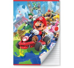 Mario Kart schriften Lijn A4 - 4 stuks
