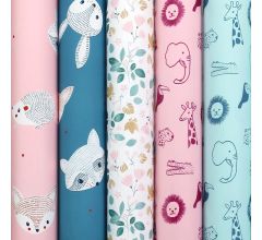 MAURICE assortiment cadeaupapier inpakpapier voor kinderen - 200 x 70 cm - 3 rollen