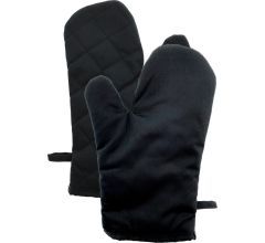 Ovenwant - Ovenhandschoen - Extra dik - 27 x 18 cm - Zwart - 2 stuks