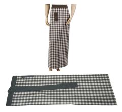 Sloof XXL - Kokssloof - jamie - 100% Katoen - 100 x 100 cm - Zwart Geblokt