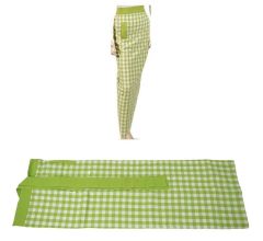 Sloof XXL - Kokssloof - jamie - 100% Katoen - 100 x 100 cm - Lime - Groen Geblokt