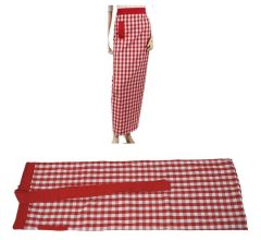 Sloof XXL - Kokssloof - jamie - 100% Katoen - 100 x 100 cm - Rood Geblokt