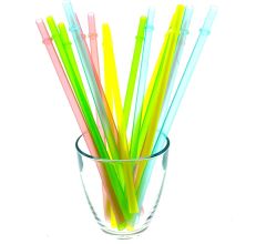 Herbruikbare rietjes - 21 cm - Ø 8mm - gekleurd mix - 16 stuks