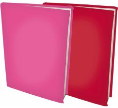 Rekbare boekenkaften A4 - Roze en Rood - 6 stuks
