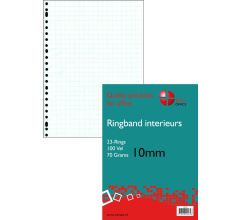 Benza - Ringbandpapier A4 - Wiskundepapier Ruit 10 mm - 23 ringen - 100 vel - 2 stuks
