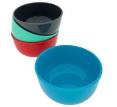 Salade schaaltjes kunststof Kommen - 4-delig - Ø 13 x 6 cm - 400 ml - Multi