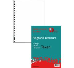 Benza - Ringbandpapier A4 - Tekenpapier 120 Gram - 23 ringen - 100 vel