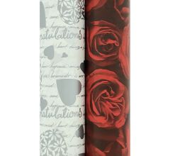 Luxe Valentijn assortiment cadeaupapier inpakpapier kadopapier - 300 x 70 cm - 3 Rollen