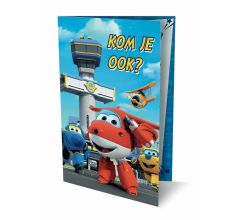 Superwings – Kom je ook op mijn feestje? Dubbele uitnodiging met envelop - 6 stuks