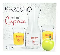 Karafset - water of Sap - Karaf + 6 Glazen - Gedecoreerd - Juice